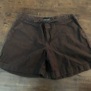 size four level eight brown cargo shorts, lightly worn, excellent condition